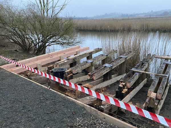 Nach der Stabilisierung der Fundamente Beginn des Neuaufbaues Image